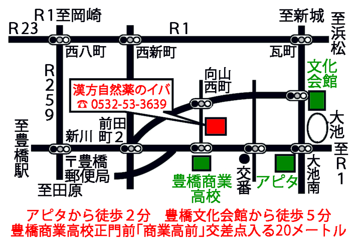 お店の行き方と周辺マップ